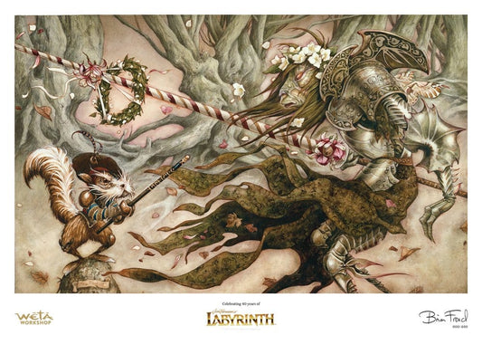 Dentro del laberinto Lámina The Knight Who Never Yields Edición Limitada 30 cm