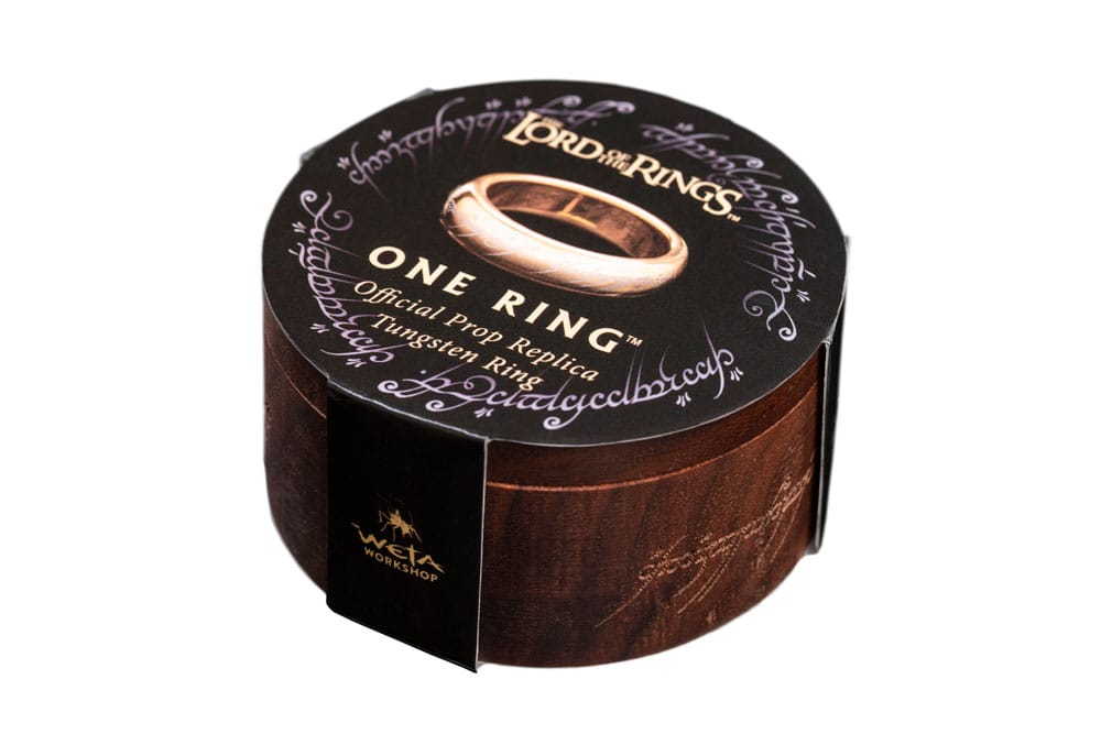 El Señor de los Anillos Anillo Único de tungsteno (bañado en oro) Talla 13