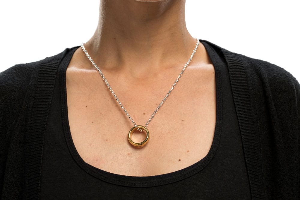 El Señor de los Anillos Anillo Único de tungsteno (bañado en oro) Talla 13