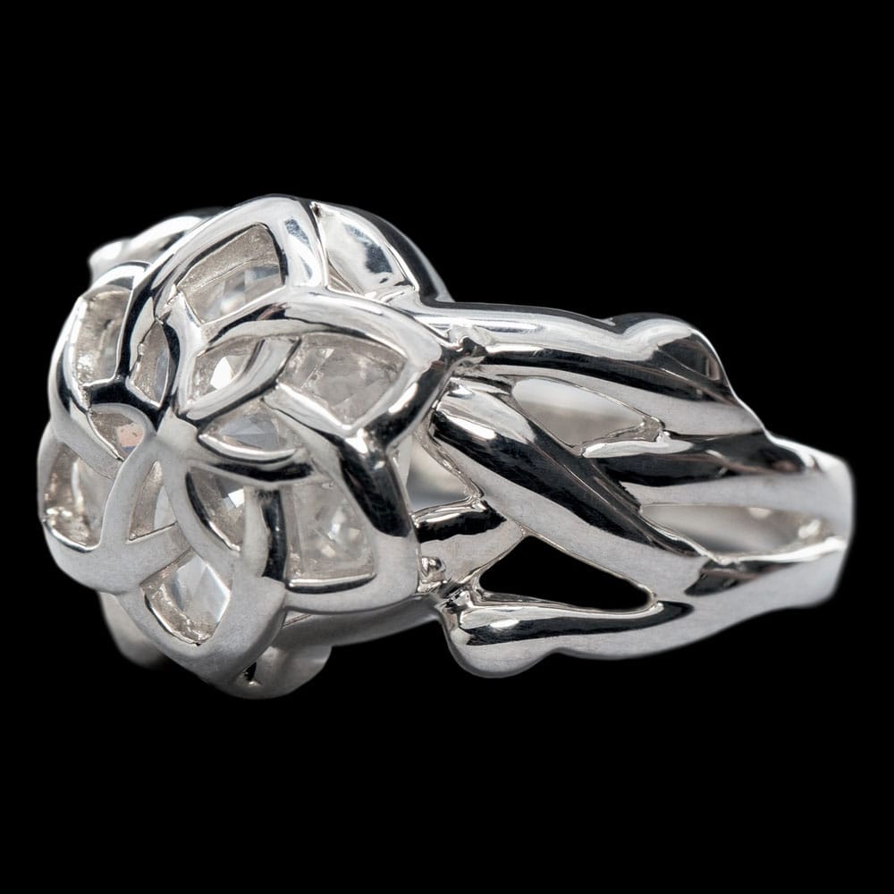 El Señor de los Anillos Anillo Nenya de Galadriel (Plata de ley) Talla 9.75