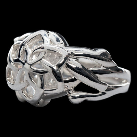 El Señor de los Anillos Anillo Nenya de Galadriel (Plata de ley) Talla 9.75
