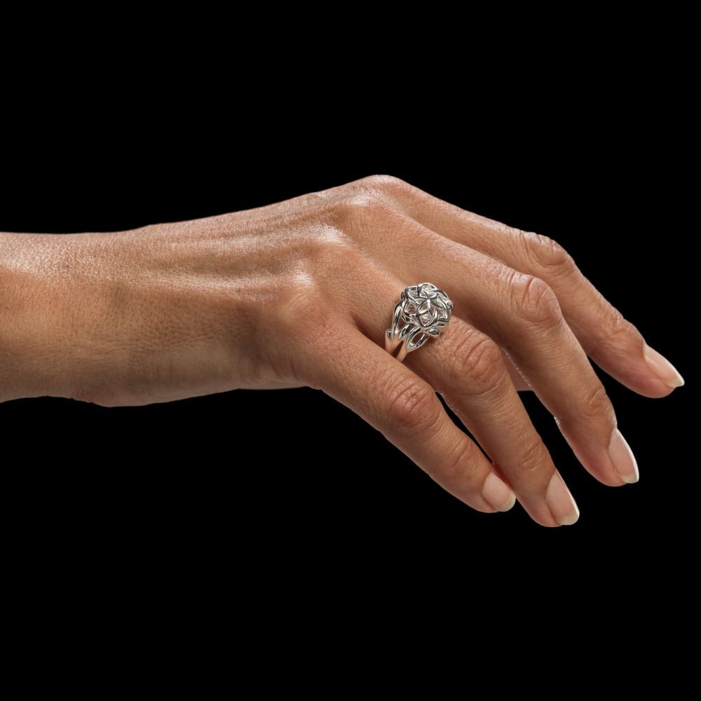 El Señor de los Anillos Anillo Nenya de Galadriel (Plata de ley) Talla 9.75