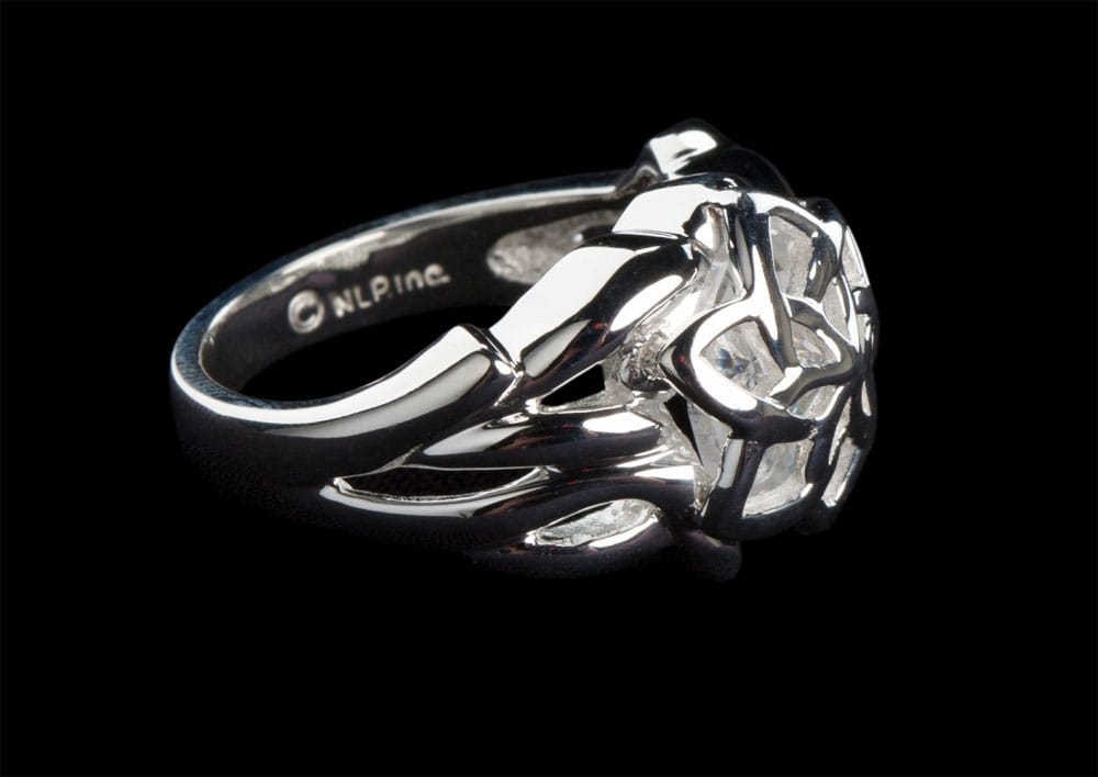 El Señor de los Anillos Anillo Nenya de Galadriel (Plata de ley) Talla 9.75