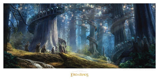 El Señor de los Anillos Litografia Lothlorien 59 x 30 cm