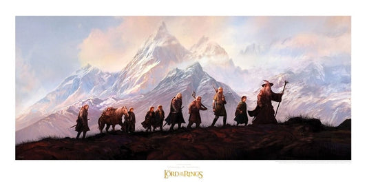 El Señor de los Anillos Litografia The Fellowship of the Ring: 20th Anniversary 59 x 30 cm