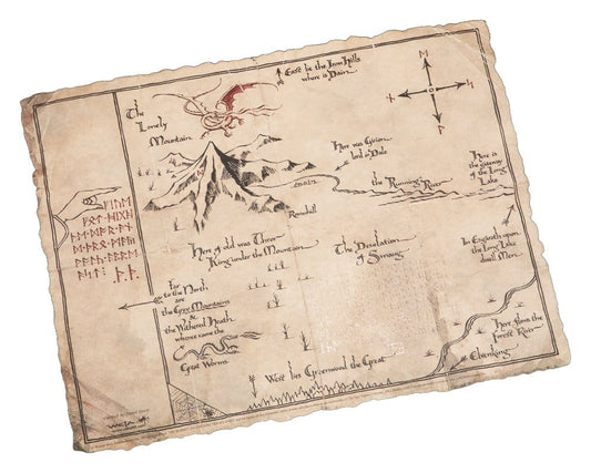 El Hobbit Litografia Thorin's Map 40 x 30 cm