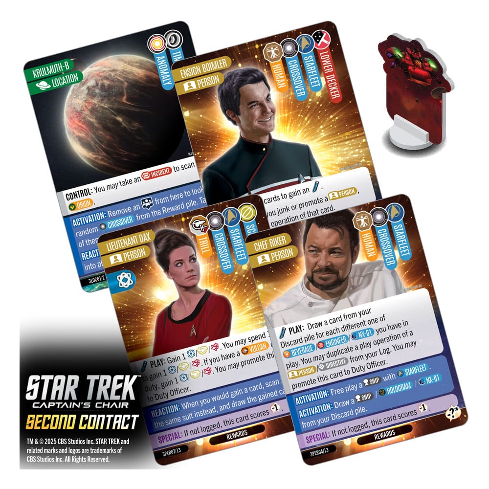 Star Trek: Captain's Chair Game Juego de Cartas Second Contact *Edición Inglés* - Z POP Toys