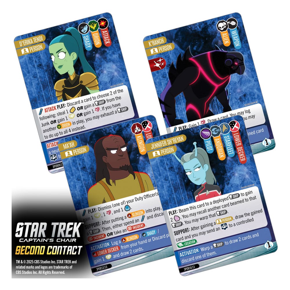 Star Trek: Captain's Chair Game Juego de Cartas Second Contact *Edición Inglés* - Z POP Toys