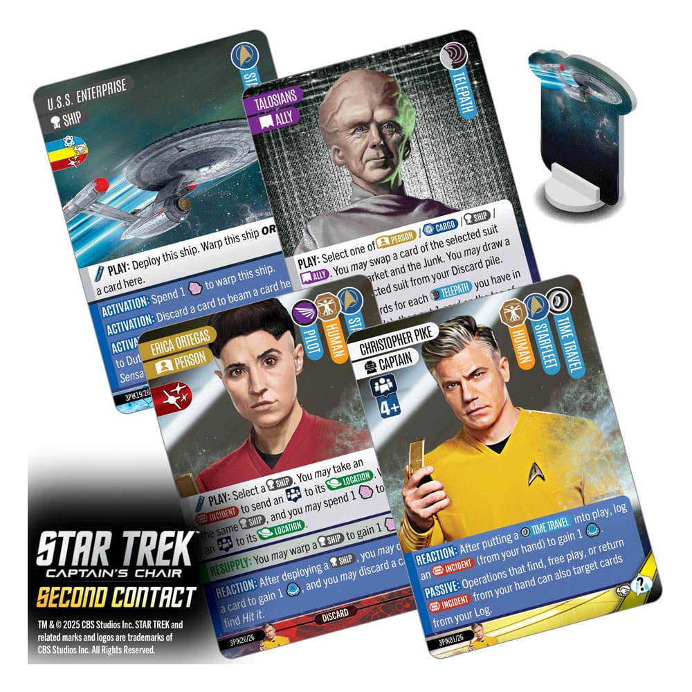 Star Trek: Captain's Chair Game Juego de Cartas Second Contact *Edición Inglés* - Z POP Toys
