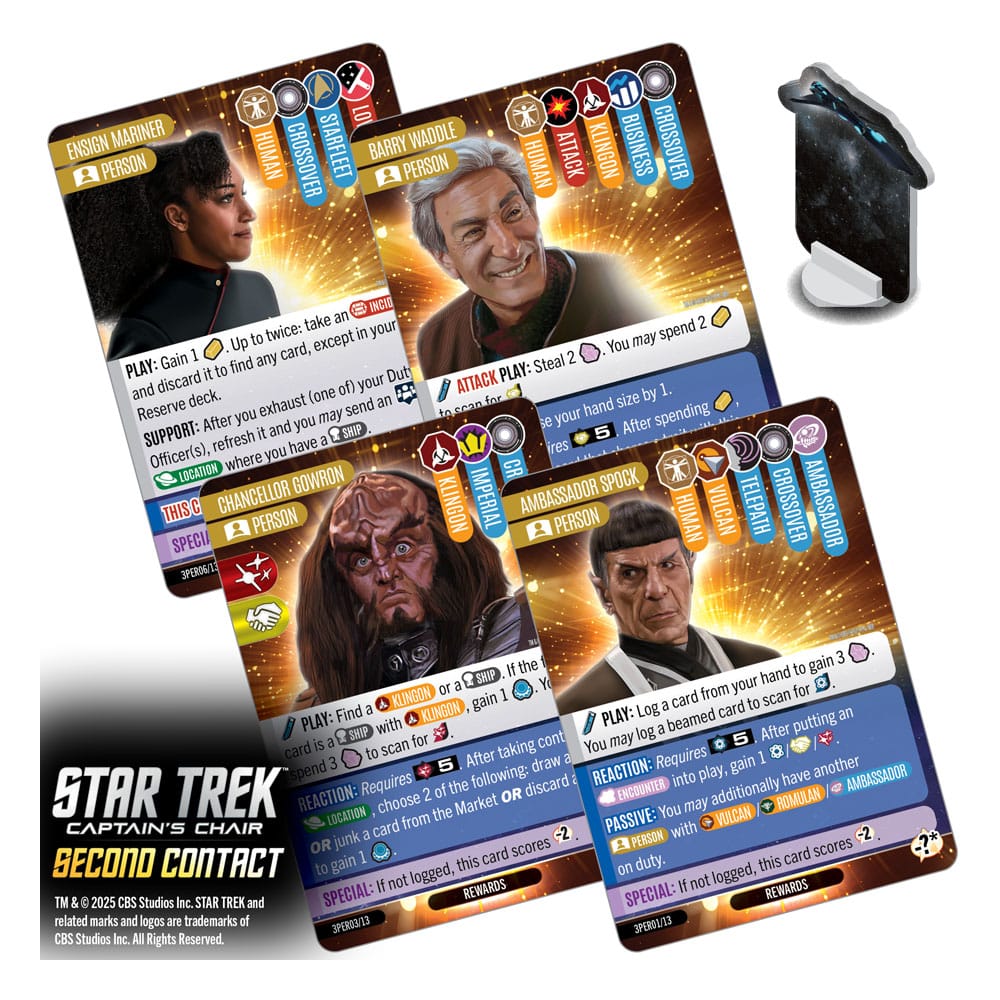 Star Trek: Captain's Chair Game Juego de Cartas Second Contact *Edición Inglés* - Z POP Toys