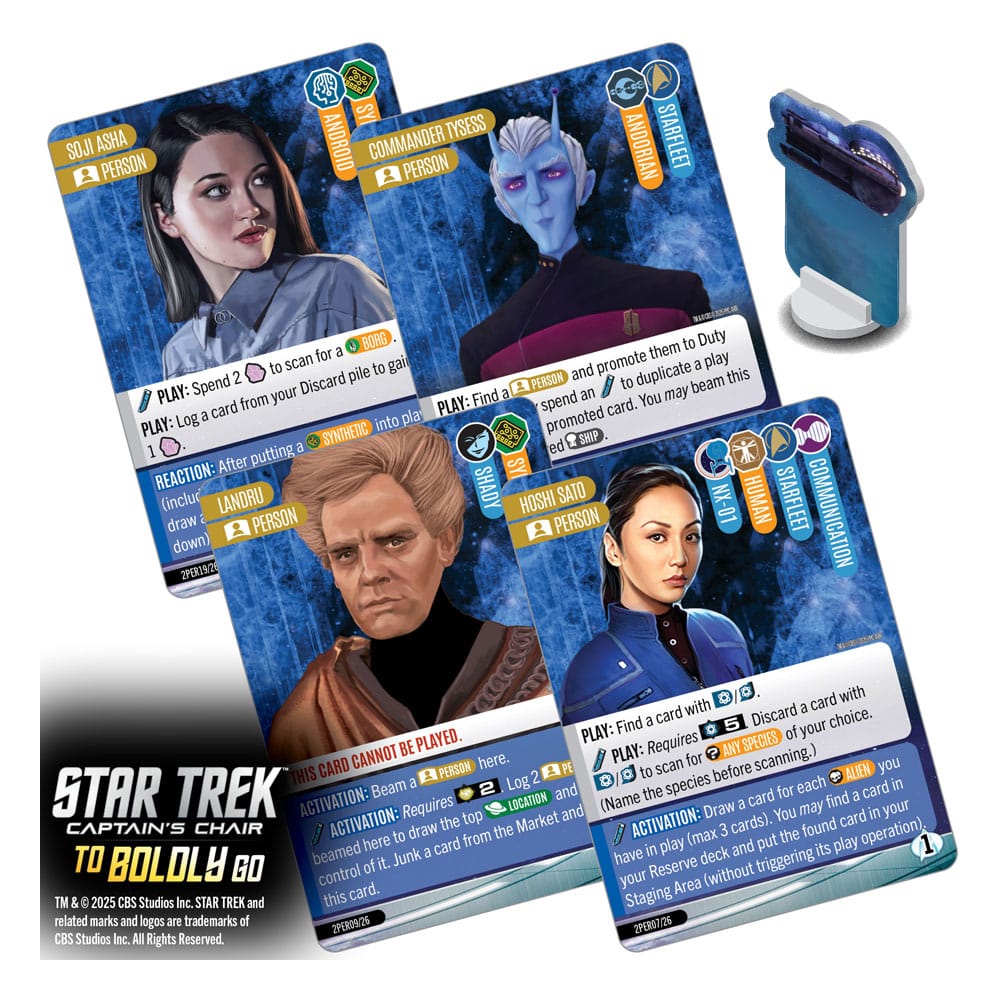 Star Trek: Captain's Chair Game Juego de Cartas To Boldly Go *Edición Inglés* - Z POP Toys