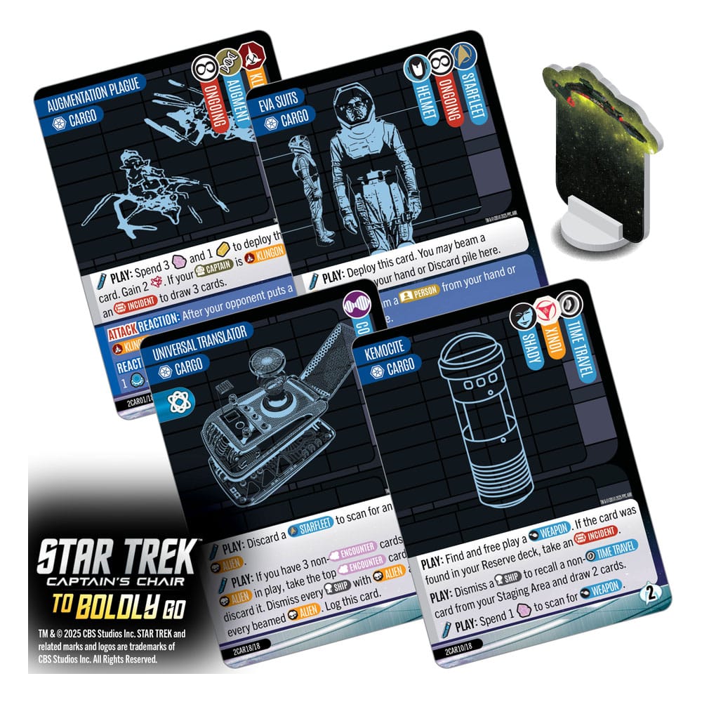 Star Trek: Captain's Chair Game Juego de Cartas To Boldly Go *Edición Inglés* - Z POP Toys