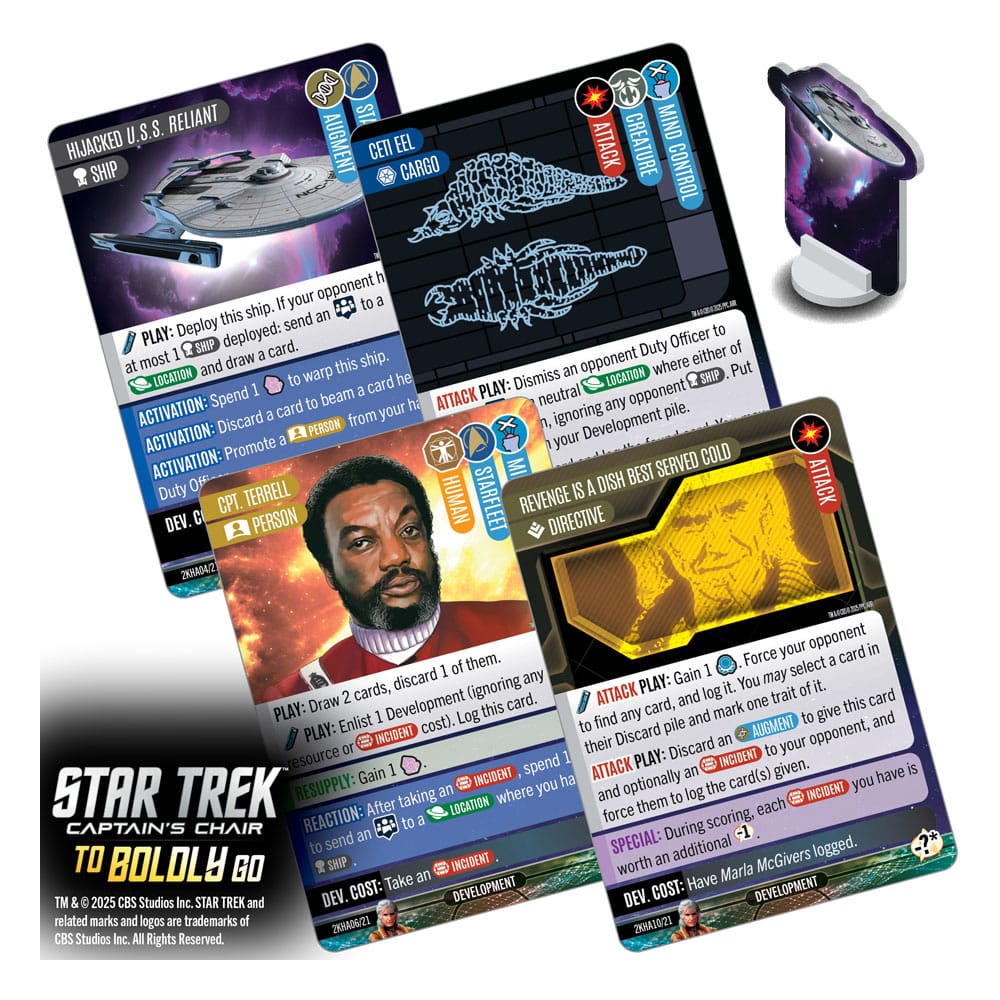 Star Trek: Captain's Chair Game Juego de Cartas To Boldly Go *Edición Inglés* - Z POP Toys