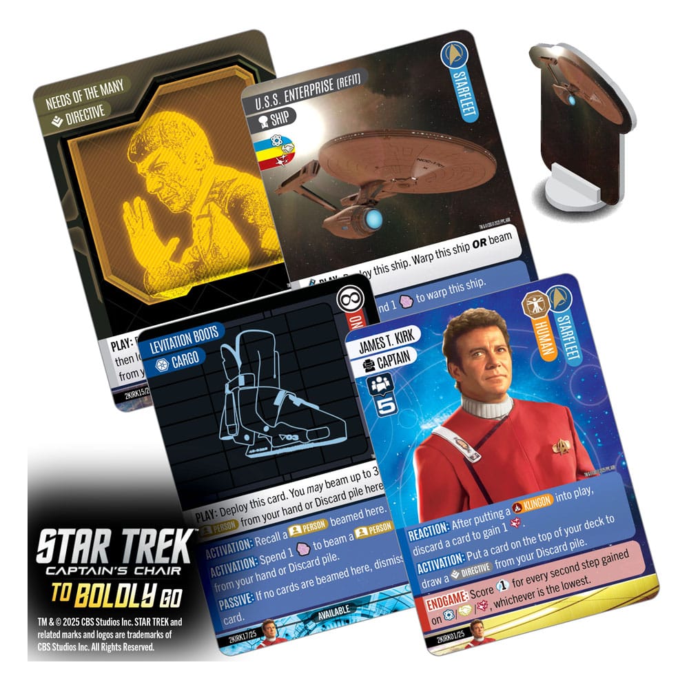 Star Trek: Captain's Chair Game Juego de Cartas To Boldly Go *Edición Inglés* - Z POP Toys