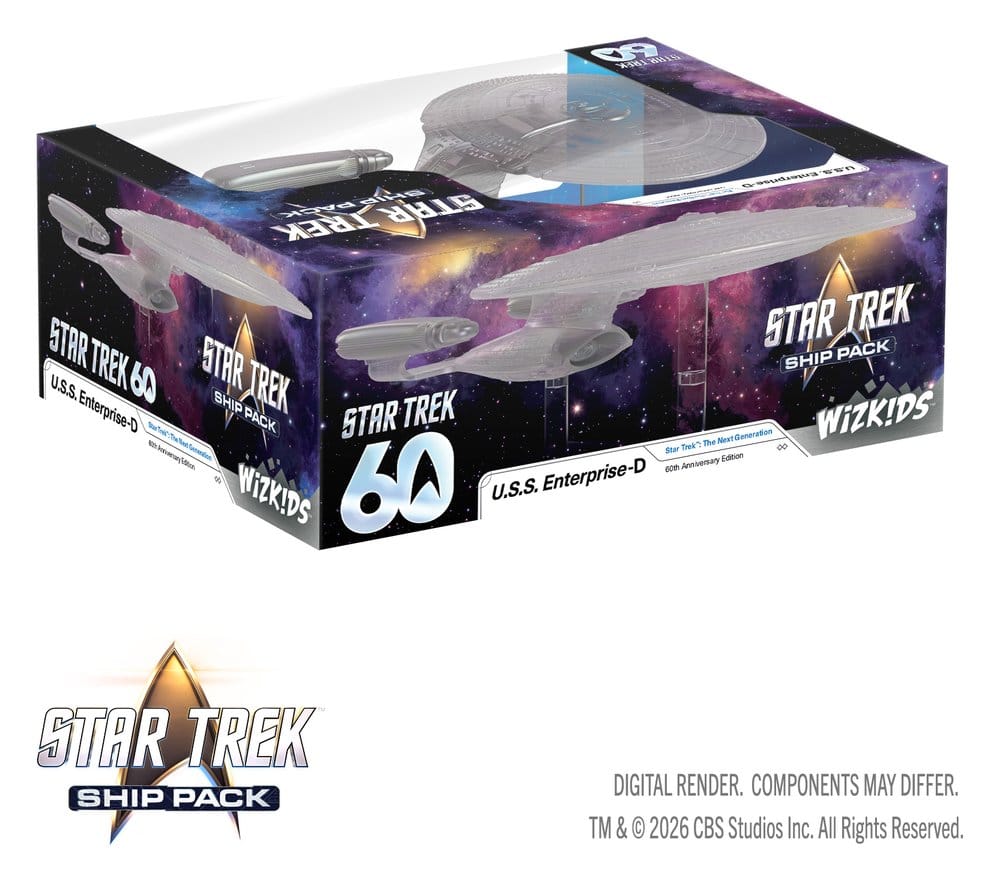 Star Trek Ship Pack Boxed Miniaturas prepintadas U.S.S. Enterprise - 60th Anniversary Edition 22 cm