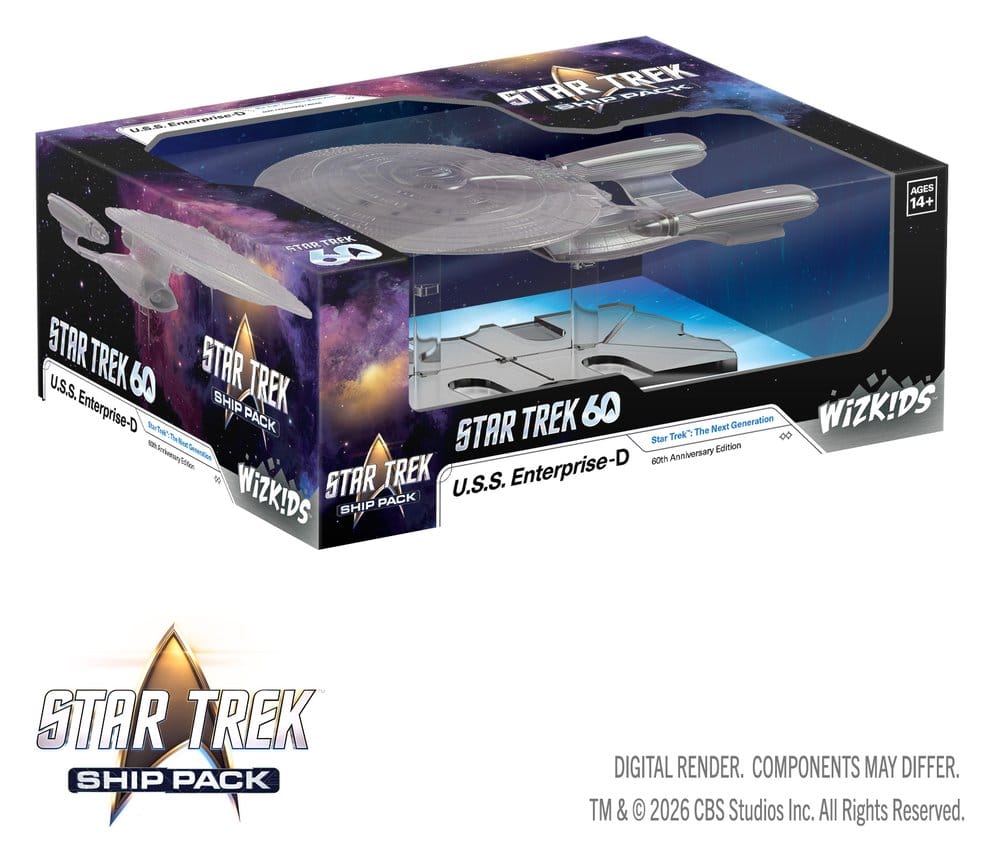 Star Trek Ship Pack Boxed Miniaturas prepintadas U.S.S. Enterprise - 60th Anniversary Edition 22 cm