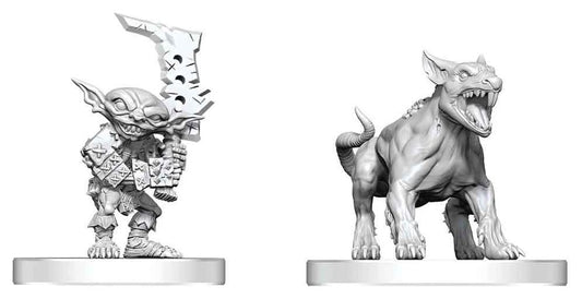 Pathfinder Battles Deep Cuts Miniatura sin pintar Goblin Commando & Goblin Dog 13 cm
