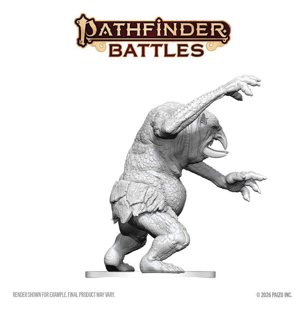 Pathfinder Battles Deep Cuts Miniatura sin pintar Troll del Bosque 15 cm