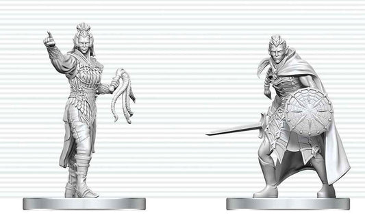 D&D Nolzur's Marvelous Miniatures Figuras Mini Drow Elite Warrior & Drow Priestess of Lolth 13 cm