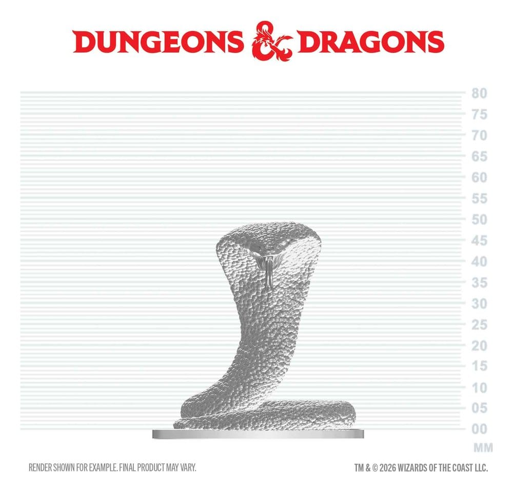 D&D Nolzur's Marvelous Miniatures Figura Mini Serpiente Polar 4 cm