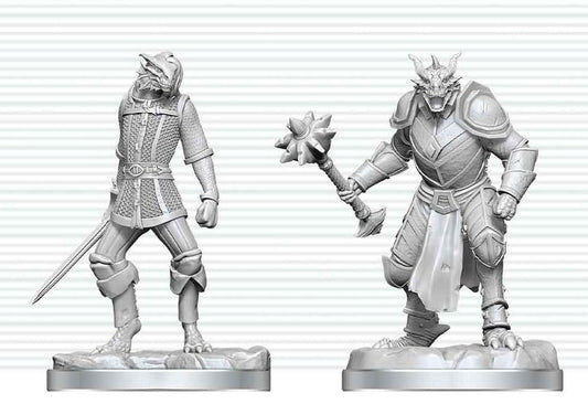 Dungeons & Dragons Nolzur's Marvelous Miniatures Miniatura sin pintar Paladín dracónido & Escudero dracónido 14 cm