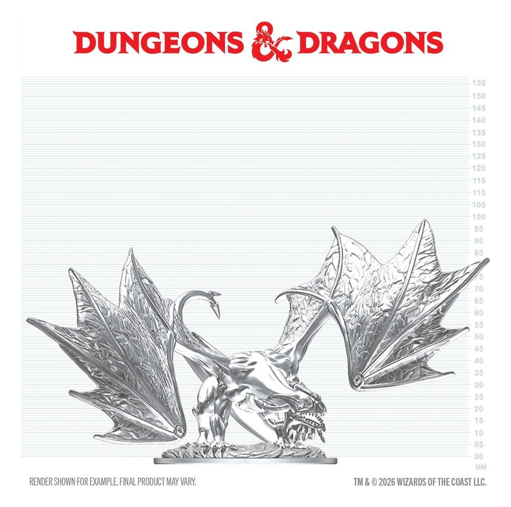 Dungeons & Dragons Nolzur's Marvelous Miniatures Miniatura sin pintar Joven Dragón de Zafiro 20 cm