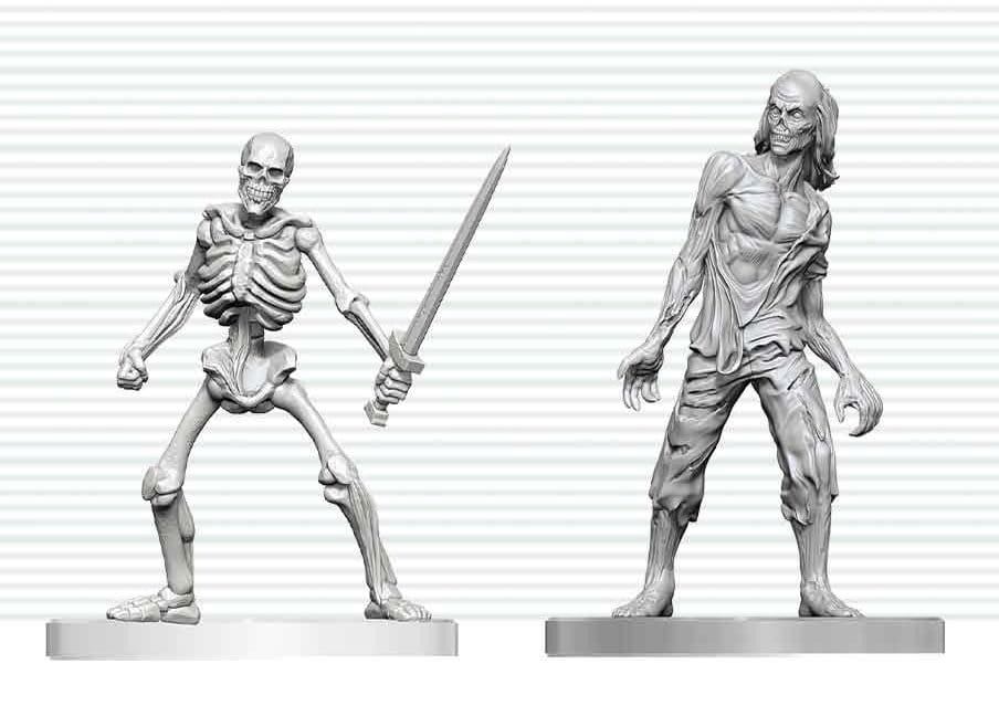 Dungeons & Dragons Nolzur's Marvelous Miniatures Miniatura sin pintar Zombie & Skeleton 14 cm