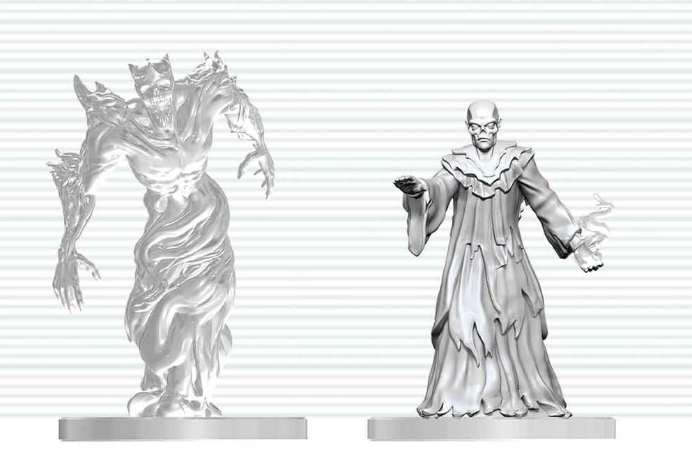 Dungeons & Dragons Nolzur's Marvelous Miniatures Miniatura sin pintar Ghast Invocador de Tumbas & Espectro 14 cm