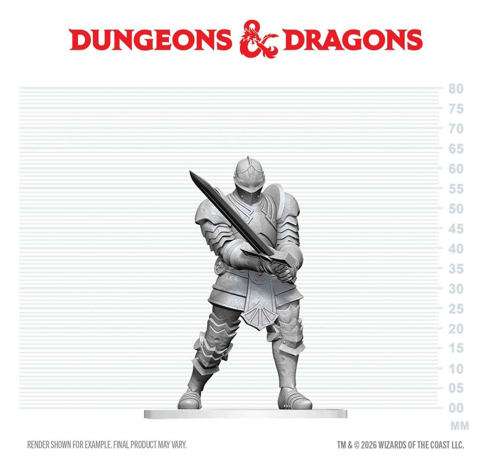 Dungeons & Dragons Nolzur's Marvelous Miniatures Miniatura sin pintar Red Knight Guardian Golem 14 cm