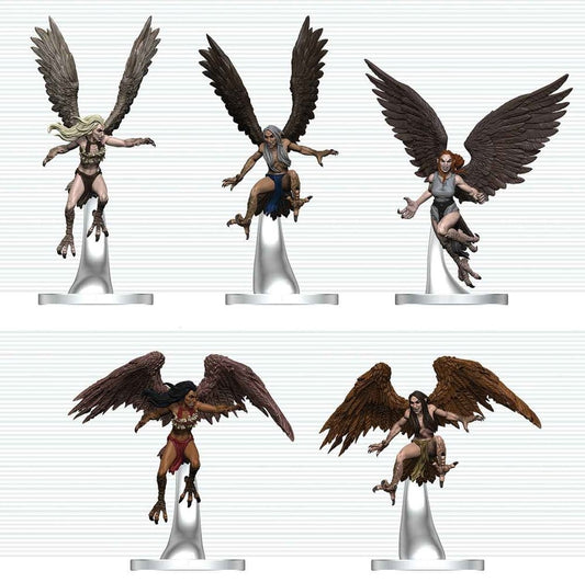 D&D Icons of the Realms Figuras Mini Harpy Flock 20 cm