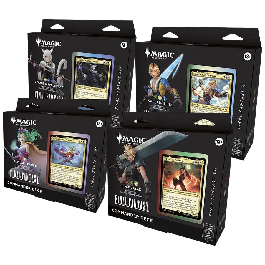 Magic the Gathering Final Fantasy Mazos de Commander Caja (4) inglés