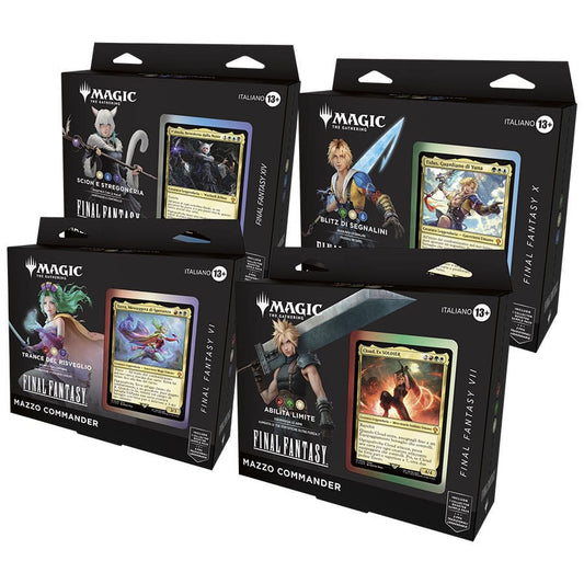 Magic the Gathering Final Fantasy Mazos de Commander Caja (4) italiano