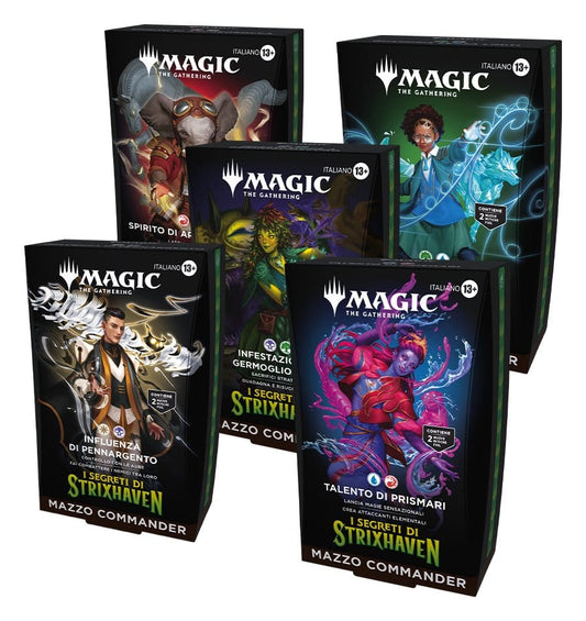 Magic the Gathering I Segreti di Strixhaven Mazos de Commander Caja (5) italiano