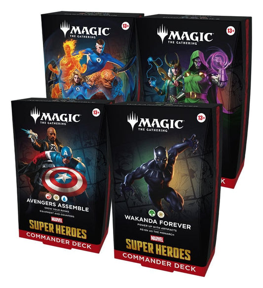Magic the Gathering Marvel Super Heroes Commander Decks Caja (4) inglés