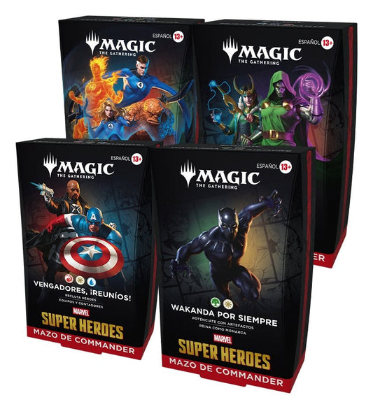 Magic the Gathering Marvel Super Heroes Commander Decks Caja (4) castellano