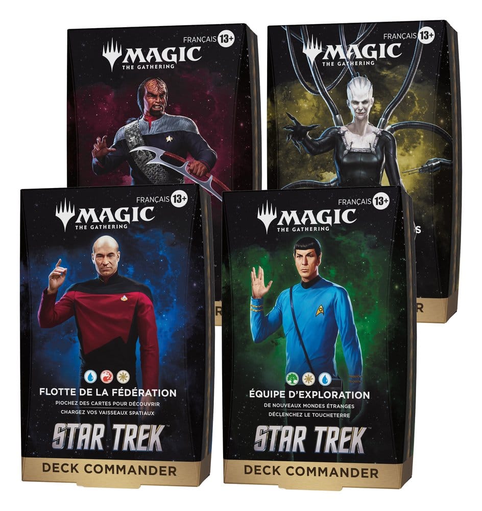 Magic the Gathering Star Trek Mazos de Commander Caja (4) francés