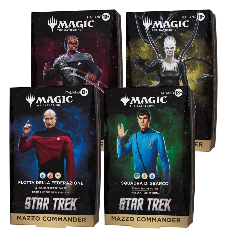 Magic the Gathering Star Trek Mazos de Commander Caja (4) italiano