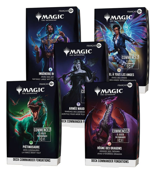 Magic the Gathering Mazos de Commander de Cimientos Caja (5) francés