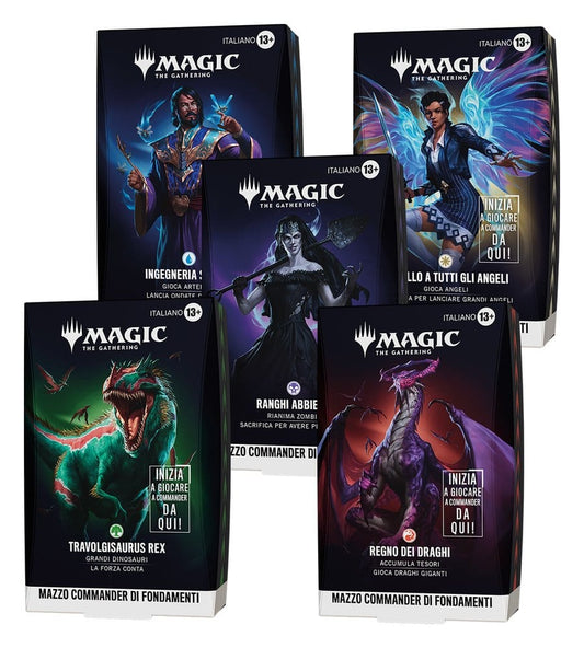 Magic the Gathering Mazos de Commander de Cimientos Caja (5) italiano