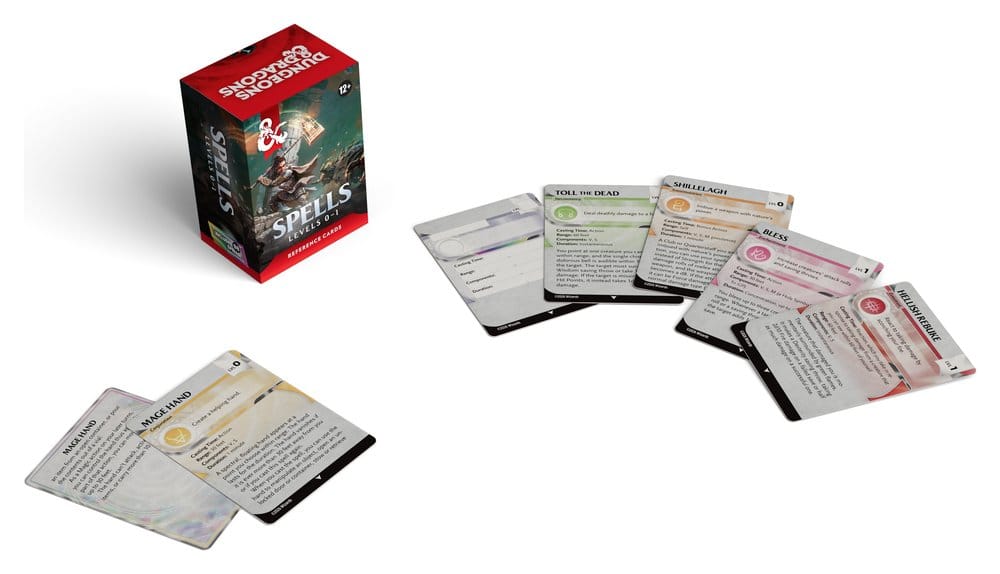 Dungeons & Dragons RPG Tarjetas de Referencia: Hechizos (Niveles 0-1) *Edición Inglés*