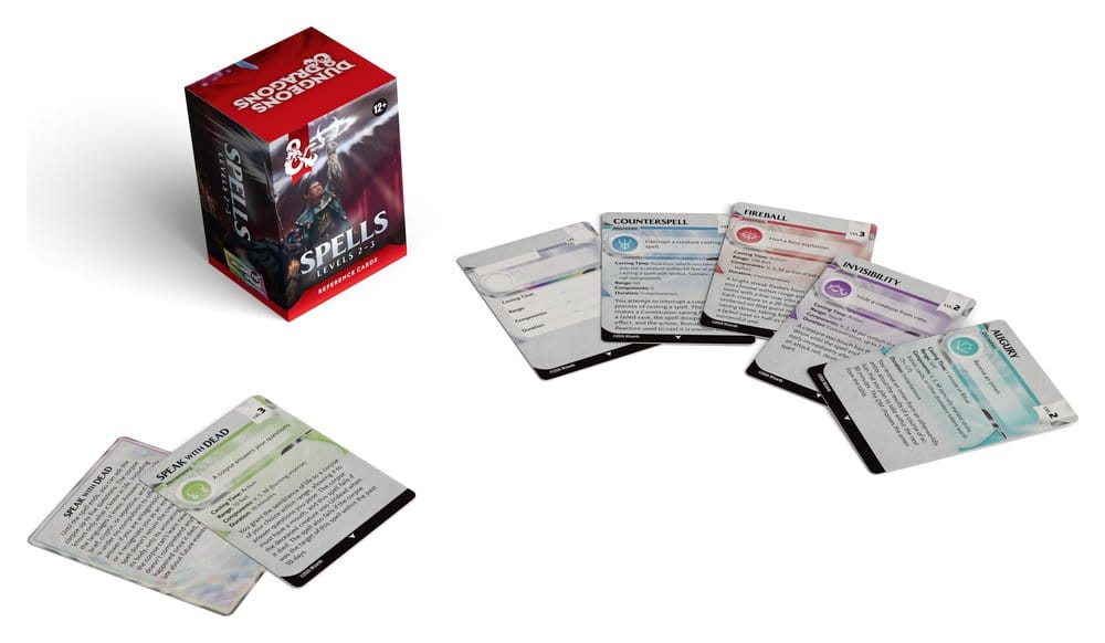 Dungeons & Dragons RPG Tarjetas de Referencia: Hechizos (Niveles 2-3) *Edición Inglés*