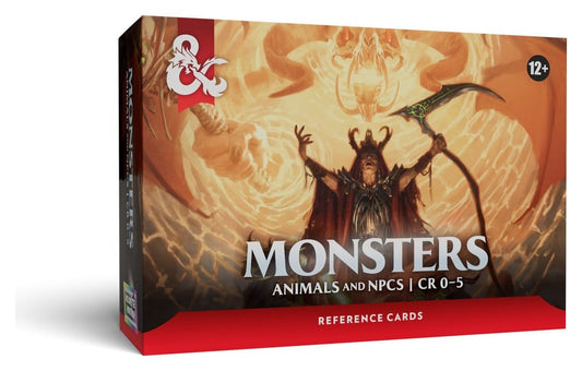 Dungeons & Dragons RPG Tarjetas de Referencia: Monstruos (Animales y PNJs) *Edición Inglés*