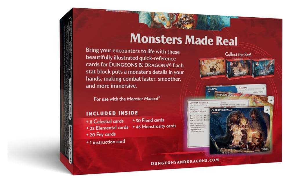 Dungeons & Dragons RPG Tarjetas de Referencia: Monstruos (Místicos y Amenazantes) *Edición Inglés*