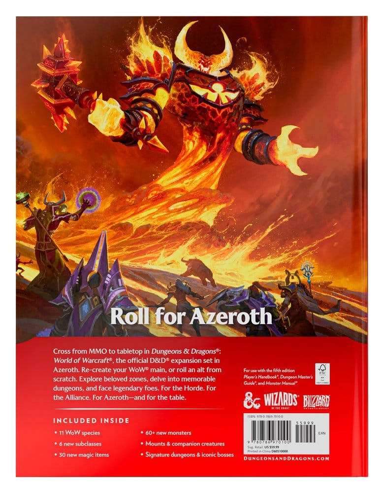 Dungeons & Dragons RPG World of Warcraft Libro *Edición Inglés*