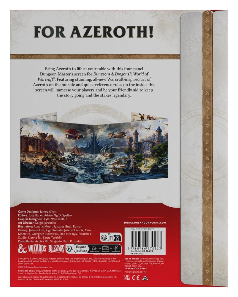Dungeons & Dragons RPG World of Warcraft Pantalla del Dungeon Master *Edición Inglés*