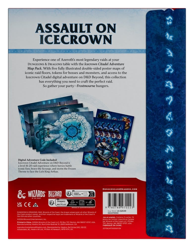Dungeons & Dragons RPG World of Warcraft: Icecrown Citadel Adventure Pack de Mapas *Edición Inglés*