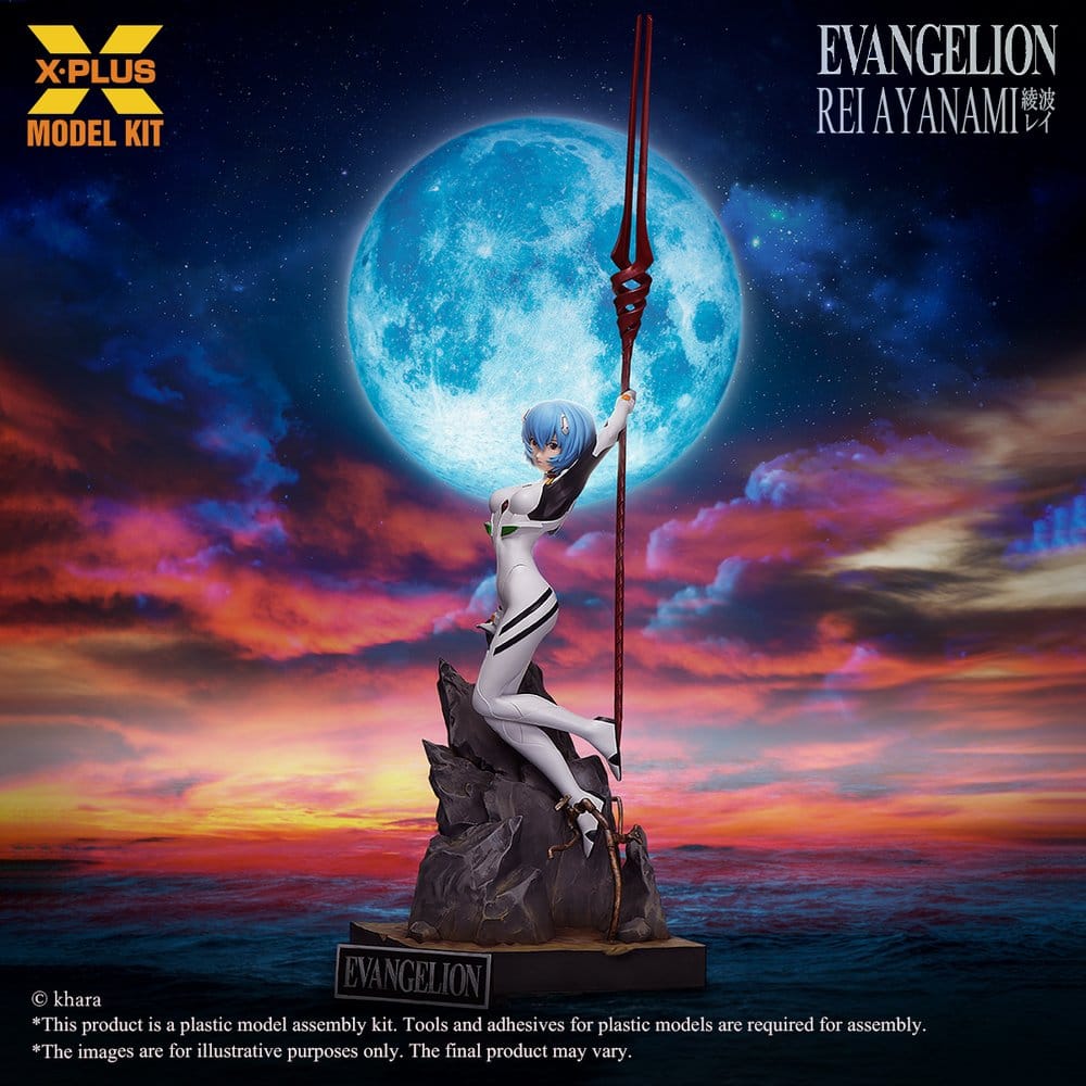 Neon Genesis Evangelion Maqueta Plastic Model Kit 1/8 Rei Ayanami 40  cm