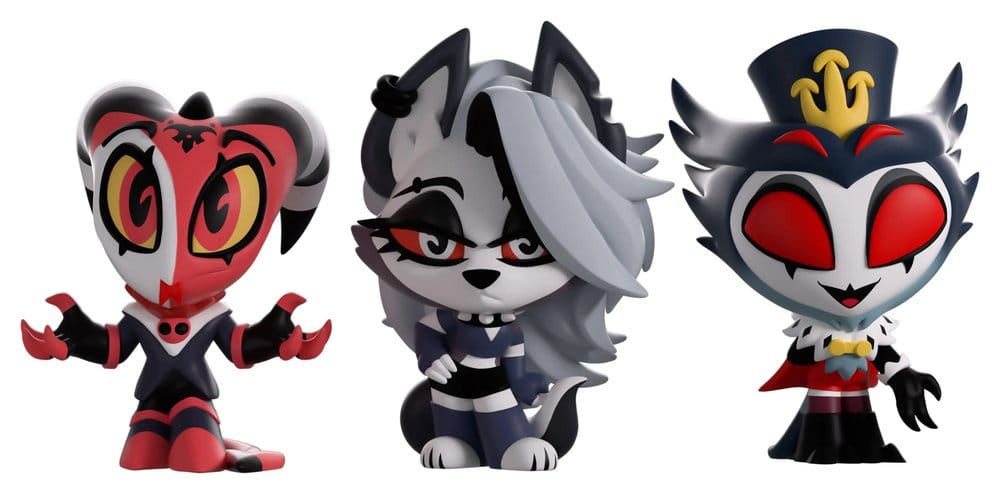 Helluva Boss Pack de 3 Figuras Mini Tooz Mini Blitzo, Loona &amp; Stolas