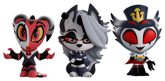 Helluva Boss Pack de 3 Figuras Mini Tooz Mini Blitzo, Loona &amp; Stolas