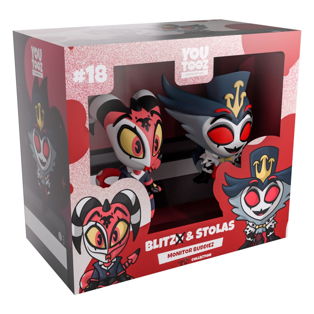 Helluva Boss Co. Figuras Vinyl Blitzo & Stolas Monitor Buddiez